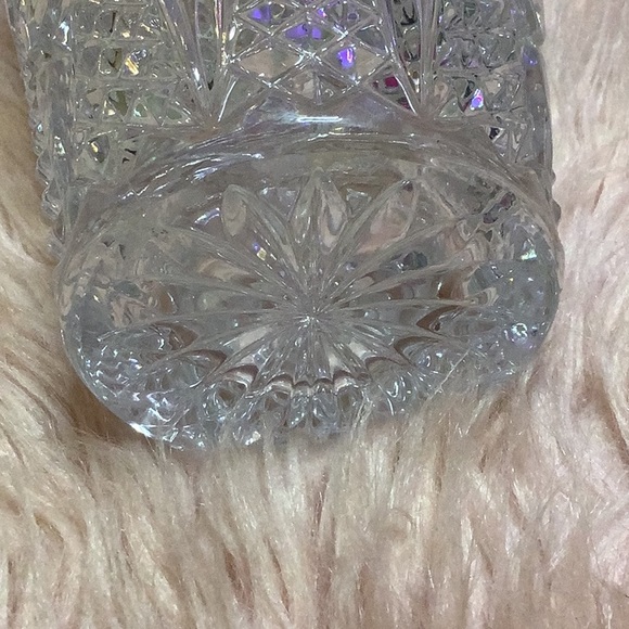 Lead crystal cut glass vase diamond pattern large vase flower vase - Picture 4 of 13
